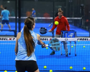 Private padel lesson at The Padel Training Camp with personalized attention