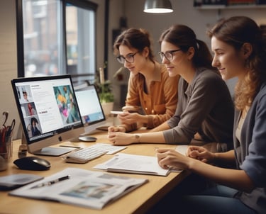 man standing near woman smiling