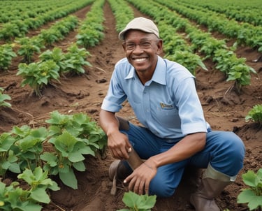 A vibrant community project showcasing local farmers and their produce.