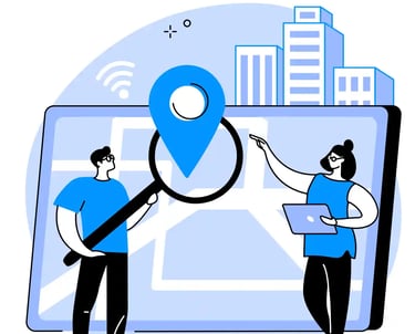 Illustration of Google Business Profile audit and Maps ranking