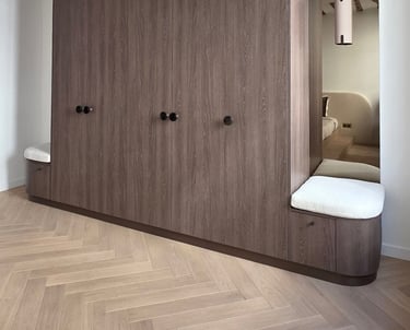 banquettes sur mesure en laine bouclé