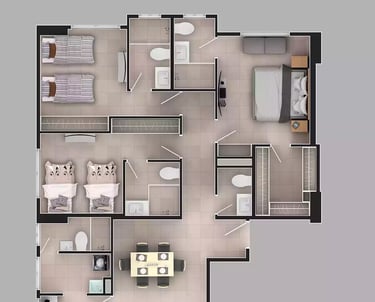 render planta ambientada