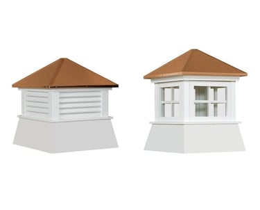 Custom storage shed with cupola installed by Imperial Custom Sheds in Cape Cod area.