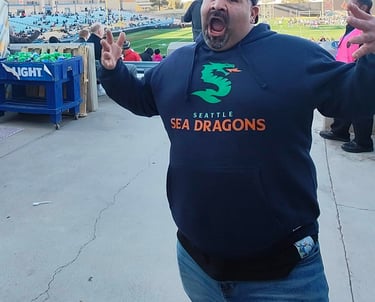 Joke Daddy at Seattle Sea Dragons Football Game in Las Vegas