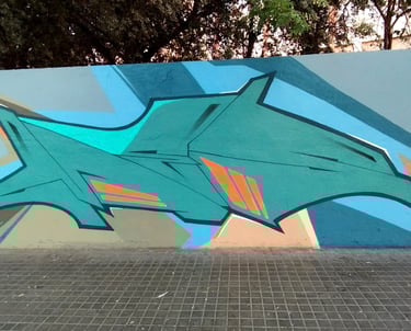 Mes, graffiti, letras, estilo, spray, Barcelona, arte, trazos