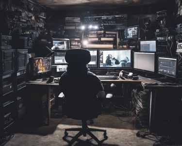 black laptop computer