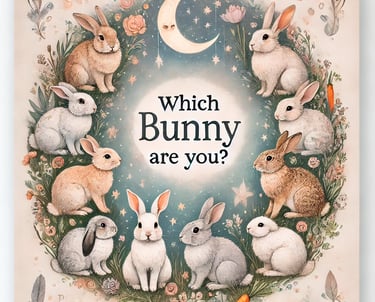 a picture of a rabbit in a wreath of rabbits