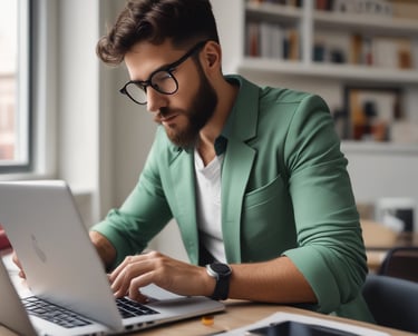 An elegant photo of a lifestyle influencer engaging with a product.