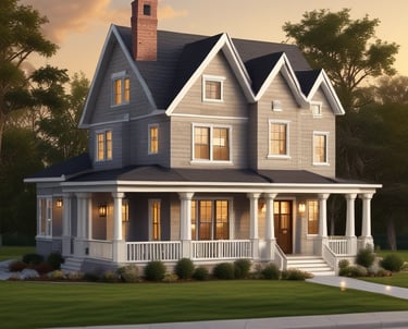 A sleek laptop screen displaying a modern property search interface with filters.