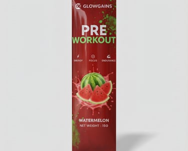 glowgains preworkout sachets watermelon