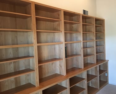 Custom built in bookcase