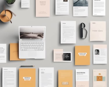 A creative team brainstorming marketing ideas around a table with colorful notes.