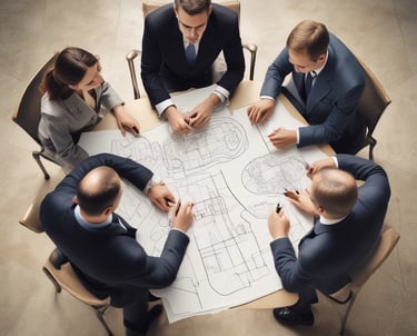 A runway model in a striking red dress under dramatic lighting, embodying elegance and style.