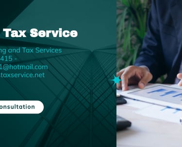 Professional accountant at Mar's Tax Service providing bookkeeping and tax preparation.