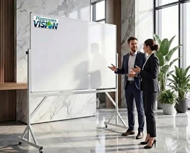Pizarrón VISION blanco móvil