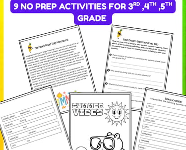 end of year activities