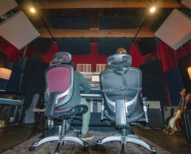 Control room setup at Summit Sound Studios