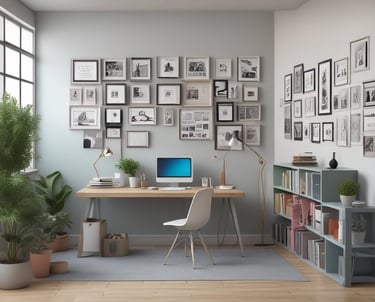 A creative team collaborating around a table filled with sketches and digital devices, illustrating brand-building in action.