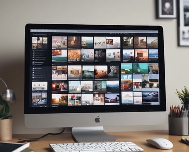 A community solar installation with panels gleaming under a clear sky.