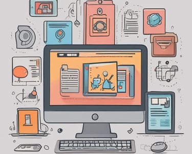 A writer typing on a laptop with notes and coffee nearby, illustrating article creation.