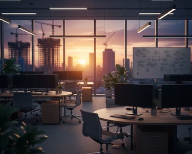 Project team collaborating in modern office for staff augmentation support.