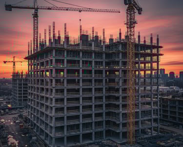 Contractor oversight and progress inspection during building construction.