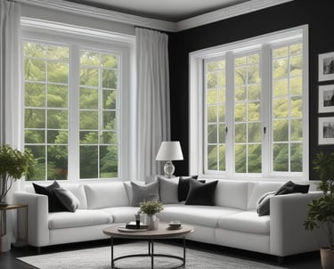 A skilled designer working on a 3D interior model on a computer in a bright studio.