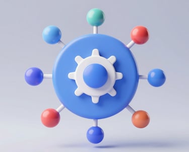 Futuristic holographic map displaying glowing blue and neon purple data points.