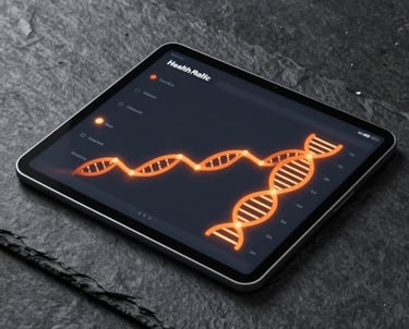 Glowing emerald green and gold 3D financial graphs intertwining against a dark navy blue gradient.