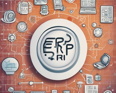 Trainer guiding a group through ERP software on laptops in a bright classroom.