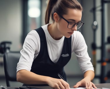 A focused individual participating in a hands-on training session with a mentor.