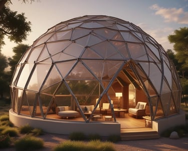www.gcyasociados.com-a dome shaped glass structure with a living room