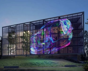 verre LED transparent vitrine vitrine magasin avec LED glass écran LED glass sur vitrage film LED