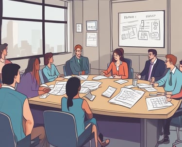 Volunteers planting trees in a community reforestation project.