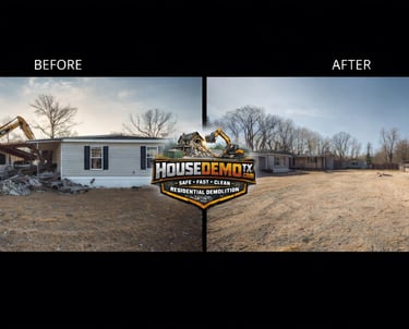 Nederland TX Mobile Home Demolition