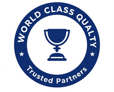 A cargo ship loaded with containers sailing across a calm sea at sunrise, symbolizing global trade.