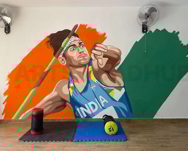 Gym Wall Painting in DElhi NCR
