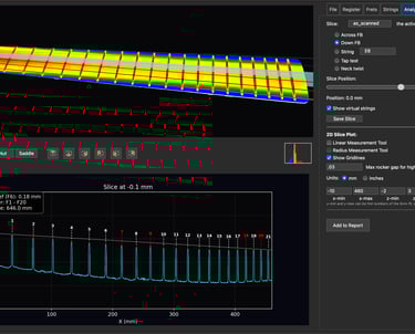 FretLab PRO 3D diagnostics