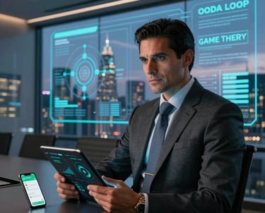 Young Mexican student smiling while solving a digital challenge on a tablet in a bright classroom.