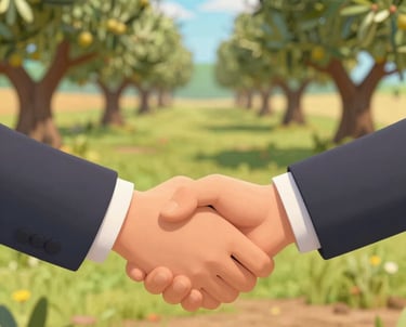 Elegant white card showing a serene mountain landscape at dusk with soft golden light