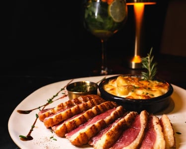 Plat de cuisine halal raffinée au restaurant La Parisienne à Nîmes