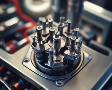 Close-up of a skilled technician repairing a car's bodywork in a workshop.