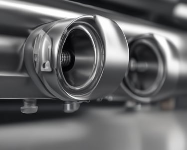 Close-up of a skilled technician repairing a car's bodywork in a workshop.