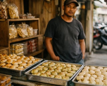 Bakpia shop in Yogyakarta's warmth