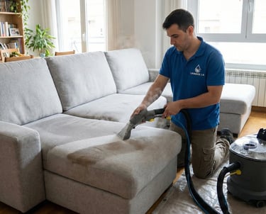 Técnico limpieando muebles en ibagué