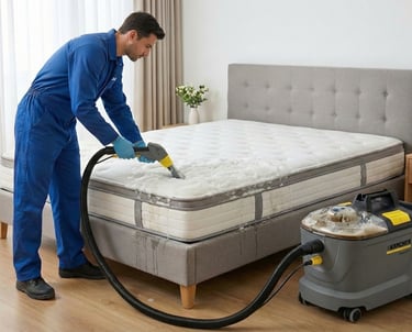 tecnico lavando de  UN COLCHONES  en ibague