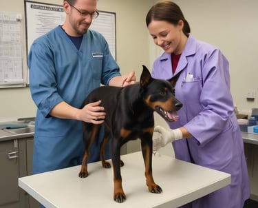 A vibrant workspace with a laptop, coffee cup, and notes showing digital marketing strategies.