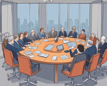 Quantum computing visualization with glowing qubits and circuits.