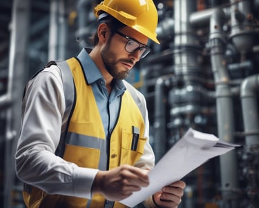 Industrial heat exchanger system with piping and control valves.