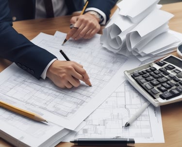 A cozy living room with warm lighting and modern interior design elements.